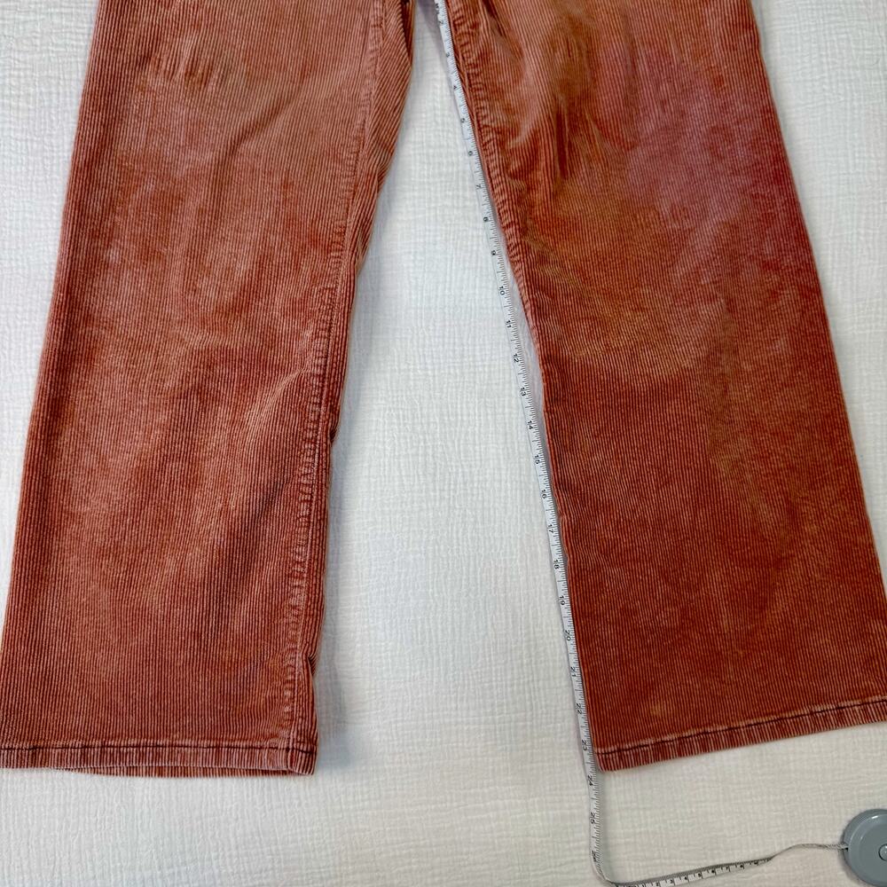 Pilcro Corduroy High Rise Cropped Wide Leg Pants Dusty Rose Orange Women’s 24 - Picture 5 of 15